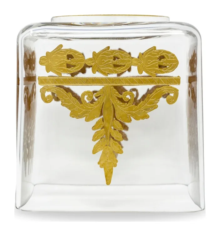 Arte Italica Baroque Vetro Gold Baroque Tissue Holder at Galleria Riverside