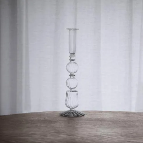 Beatriz Ball Glass Cambridge Emma 10.5" Candlestick Holder Set of 2 (Clear) at Galleria Riverside