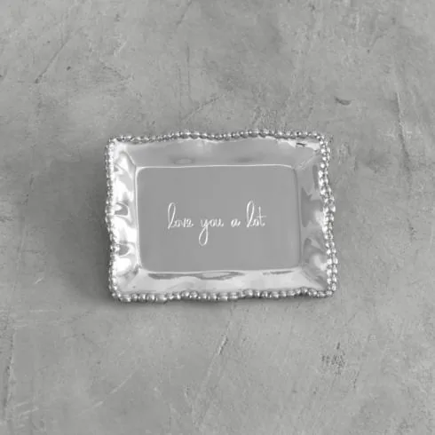 Beatriz Ball Giftables Organic Pearl Rectangular Engraved Tray "love you a lot" at Galleria Riverside