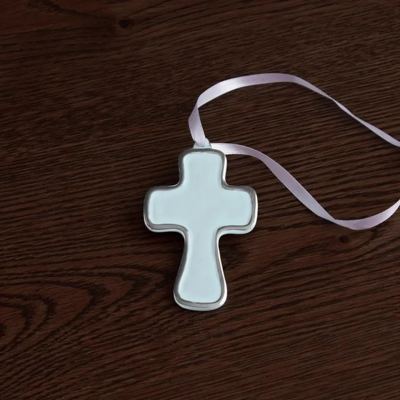 Beatriz Ball Encanto Athens Cross Ornament (Sky Blue) at Galleria Riverside