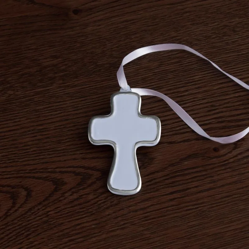 Beatriz Ball Encanto Athens Cross Ornament (Periwinkle) at Galleria Riverside