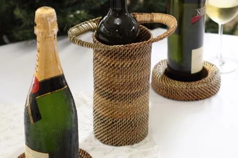 Calaisio Wine & Champagne Accessories Handwoven Wine Bottle Holder at Galleria Riverside