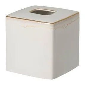 Costa Nova - Casafina Taormina Bath Boutique Tissue 6" White and Gold at Galleria Riverside