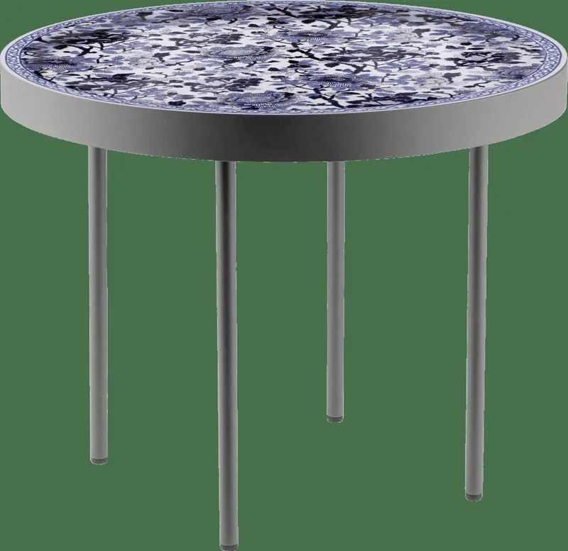 Gien Pivoines Pivoines Blue Coffee Table Black at Galleria Riverside