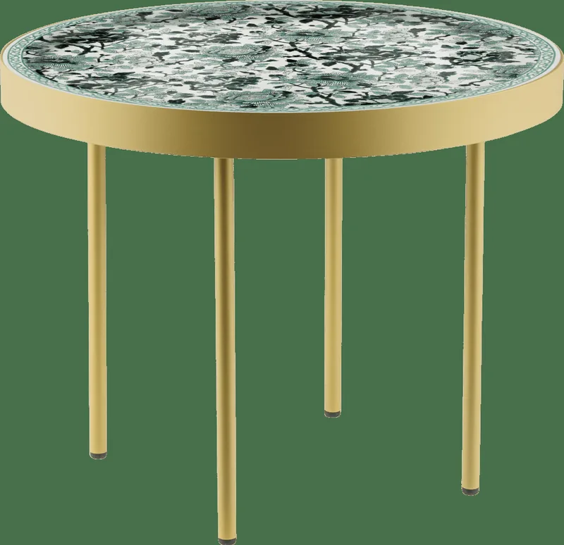 Gien Pivoines Pivoines Green Coffee Table Gold at Galleria Riverside