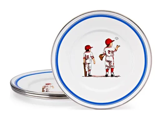 Golden Rabbit Child Sets Open Stock Set of 4 Baseball Child Plates at Galleria Riverside