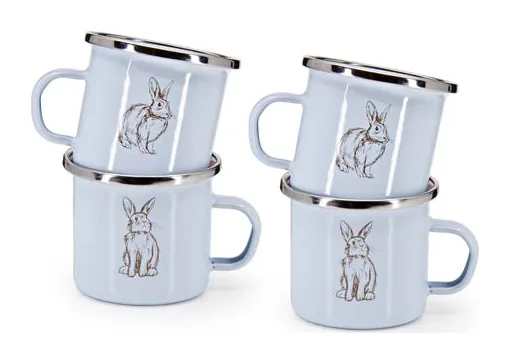Golden Rabbit Child Sets Open Stock Set of 4 Blue Bunnies Child Mugs at Galleria Riverside