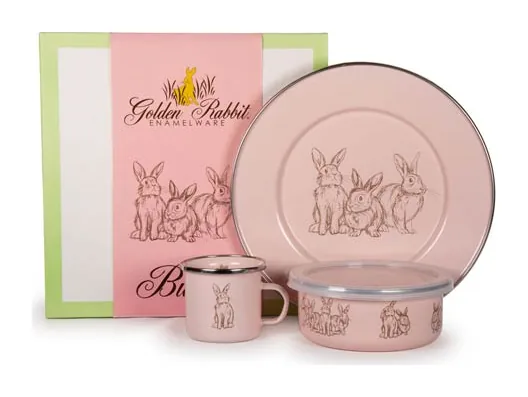 Golden Rabbit Child Sets More Child Sets Pink Bunnies Child Set at Galleria Riverside