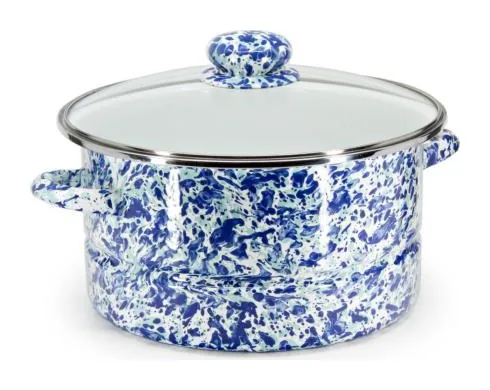 Golden Rabbit Swirls and Solids Ocean Ocean 6qt Stock Pot at Galleria Riverside