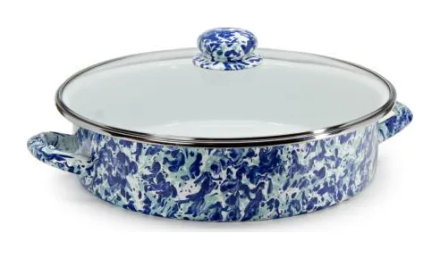 Golden Rabbit Swirls and Solids Ocean Ocean 5qt Saute Pan at Galleria Riverside