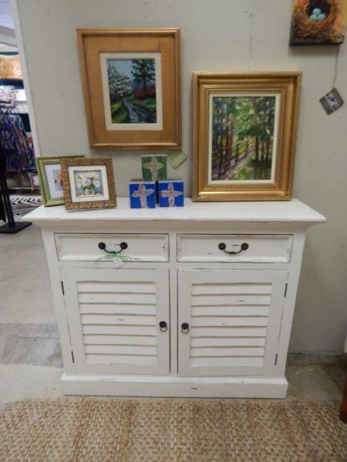 Galleria Riverside Exclusives Small White Shutter Chest at Galleria Riverside