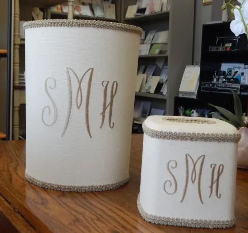 Galleria Riverside Exclusives Monogrammed Trash Can at Galleria Riverside