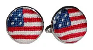 Smathers and Branson Needlepoint Old Glory Cuff Links at Galleria Riverside