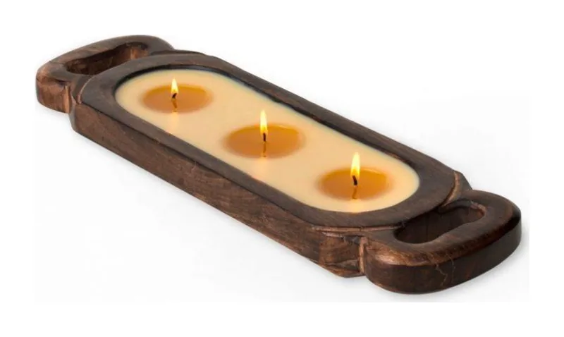 Galleria Riverside Exclusives Candles HImalyan Signature Wood Candle Tray - Bourbon Vanilla at Galleria Riverside