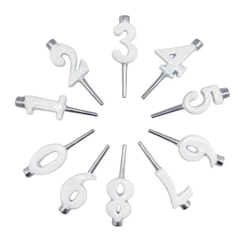Mariposa Let's Celebrate White Candle Number Holder Set at Galleria Riverside