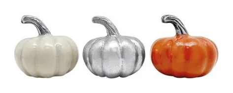 Mariposa Fall Pumpkin Napkin Weight Set Teal, Cream, Orange at Galleria Riverside