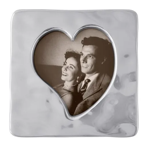 Mariposa First Comes Love Small Square Open Heart Frame at Galleria Riverside