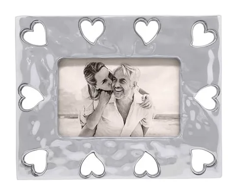 Mariposa First Comes Love Open Heart Border 4x6 Frame at Galleria Riverside