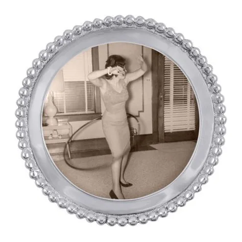 Mariposa Beaded Beaded Round Frame at Galleria Riverside