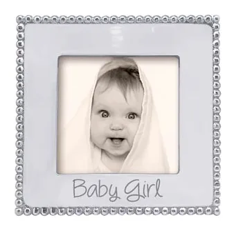 Mariposa Baby & Kids BABY GIRL Beaded 4x4 Frame at Galleria Riverside