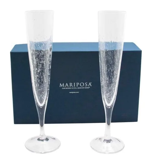 Mariposa Bellini Italian Bubble Bellini Champagne Flutes S/2 Bx at Galleria Riverside