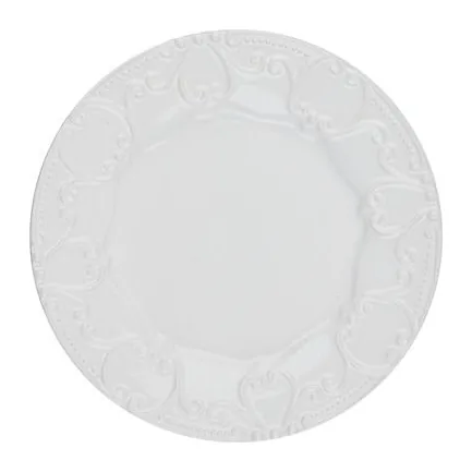 Skyros Designs Isabella - Pure White Embossed Salad Plate at Galleria Riverside