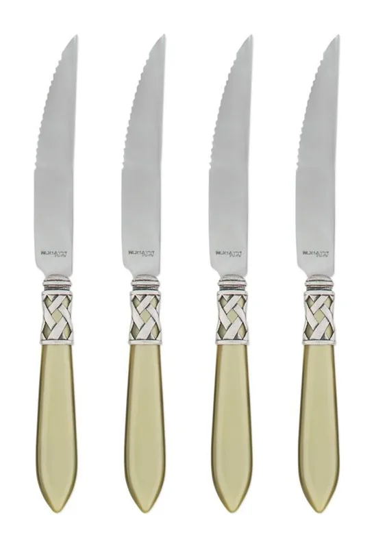 VIETRI Aladdin Antique Antique Chartreuse Steak Knives - Set of 4 at Galleria Riverside