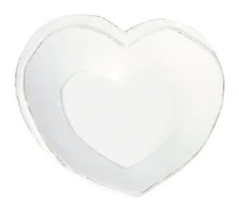 VIETRI Lastra White Heart Dish at Galleria Riverside