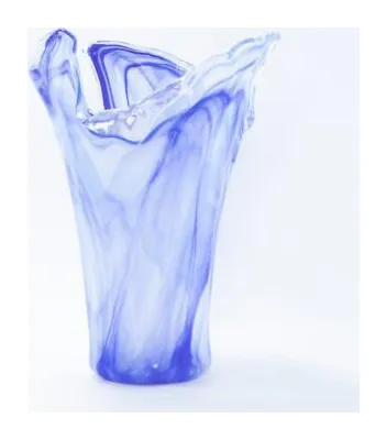 VIETRI Onda Glass Cobalt Large Vase at Galleria Riverside