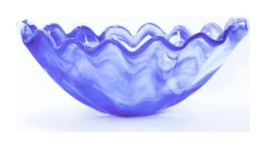 VIETRI Onda Glass Cobalt Centerpiece at Galleria Riverside