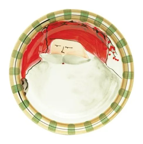 VIETRI Old St. Nick Dinner Plate - Red Hat at Galleria Riverside