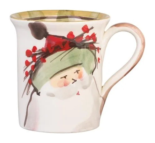 VIETRI Old St. Nick Mug - Green Hat at Galleria Riverside