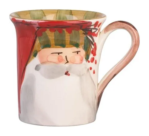 VIETRI Old St. Nick Mug - Striped Hat at Galleria Riverside