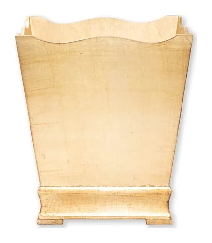VIETRI Florentine Wooden Accessories Gold Waste Basket at Galleria Riverside