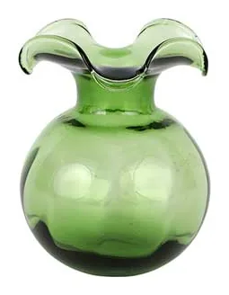 VIETRI Hibiscus Glass Dark Green Bud Vase at Galleria Riverside