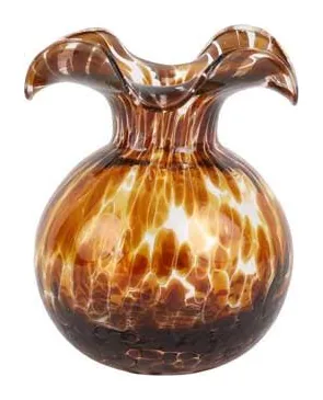 VIETRI Hibiscus Glass Brown Tortoiseshell Bud Vase at Galleria Riverside