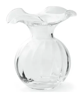 VIETRI Hibiscus Glass Clear Small Fluted Vase at Galleria Riverside
