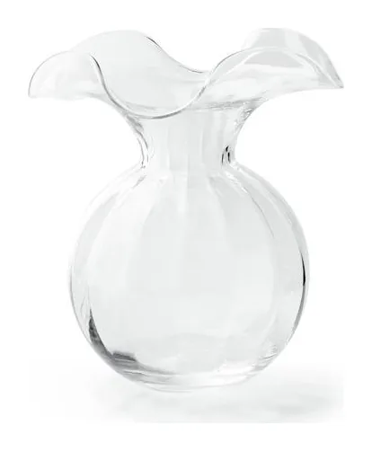 VIETRI Hibiscus Glass Clear Medium Fluted Vase at Galleria Riverside