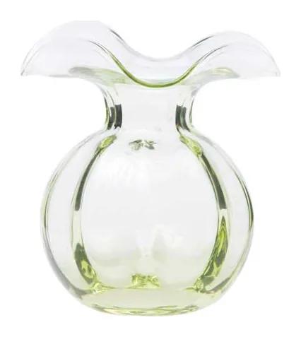 VIETRI Hibiscus Glass Green Medium Fluted Vase at Galleria Riverside