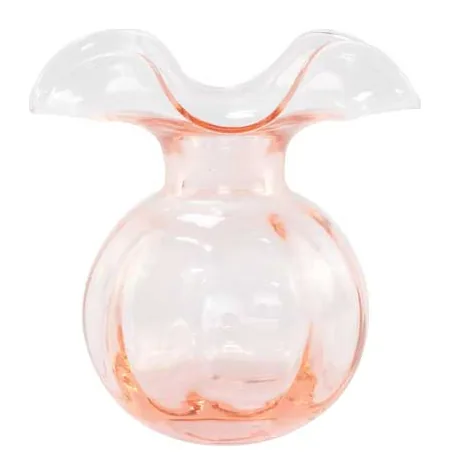 VIETRI Hibiscus Glass Pink Medium Fluted Vase at Galleria Riverside