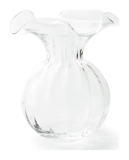 VIETRI Hibiscus Glass Clear Large Fluted Vase at Galleria Riverside
