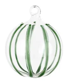 VIETRI Nuovo Stripe Green Ornament at Galleria Riverside