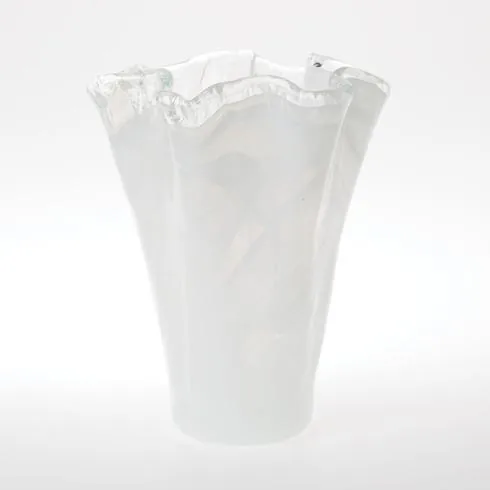 VIETRI Onda Glass White Medium Vase at Galleria Riverside