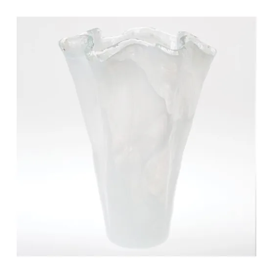VIETRI Onda Glass White Large Vase at Galleria Riverside