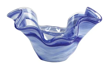 VIETRI Onda Glass Cobalt Medium Bowl at Galleria Riverside