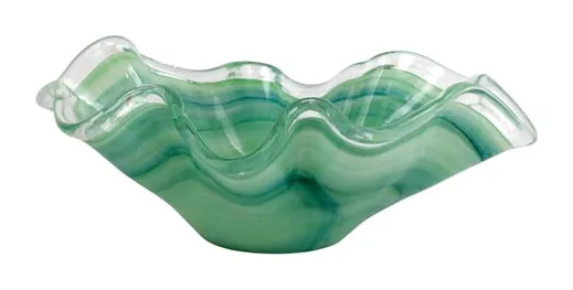 VIETRI Onda Glass Green Large Bowl at Galleria Riverside