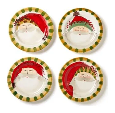 VIETRI Old St. Nick Assorted Round Salad Plates - Set of 4 at Galleria Riverside
