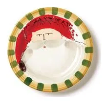 VIETRI Old St. Nick Round Salad Plate - Red Hat at Galleria Riverside