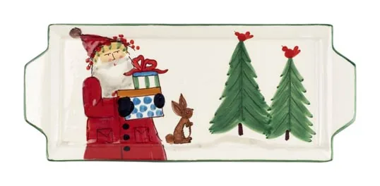 VIETRI Old St. Nick Handled Rectangular Platter at Galleria Riverside