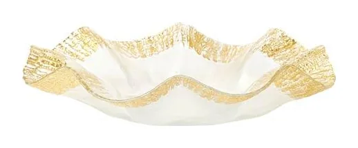 VIETRI Rufolo Glass Gold Platter at Galleria Riverside